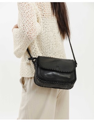 Bandolera de pell Winona Negre | BIBA Shops