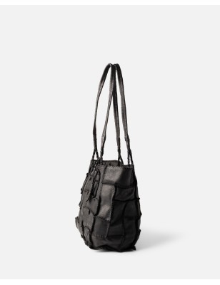 Bolso de hombro de piel Oley Negro | BIBA Shops