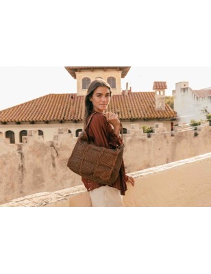 Leather shoulder bag Kenett Tan | BIBA Shops