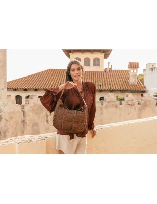 Leather shoulder bag Kenett Tan | BIBA Shops