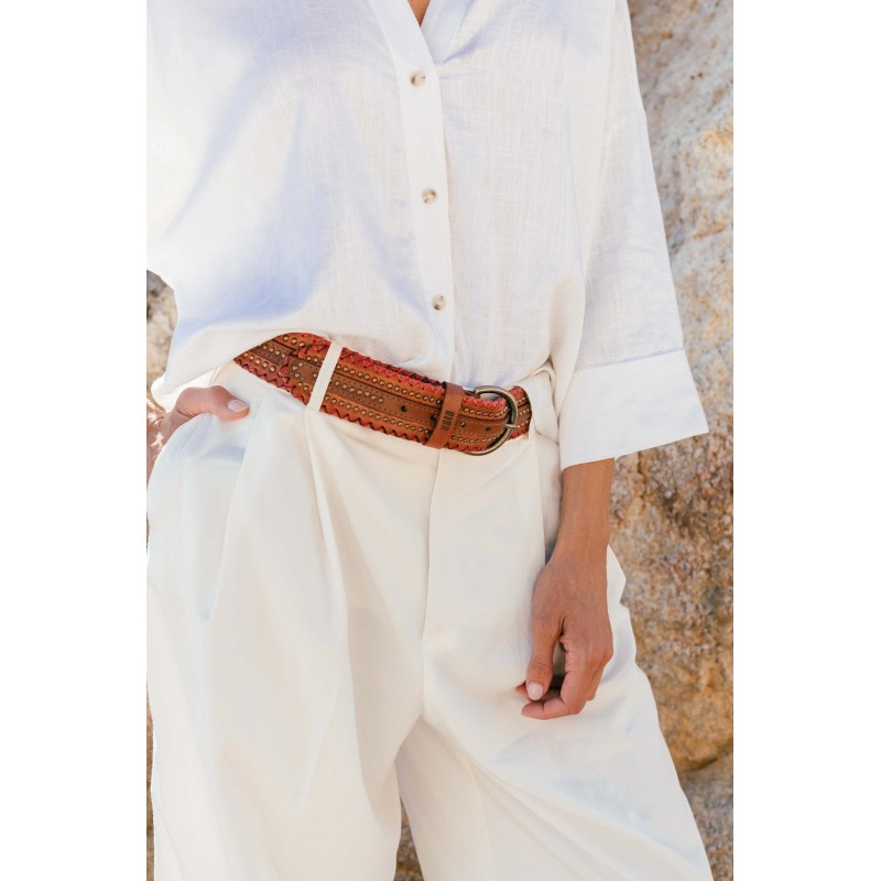 Cinturón de piel Caswell Cuero | BIBA Shops