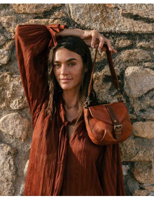 Bolso de hombro de piel Clint Cuero | BIBA Shops