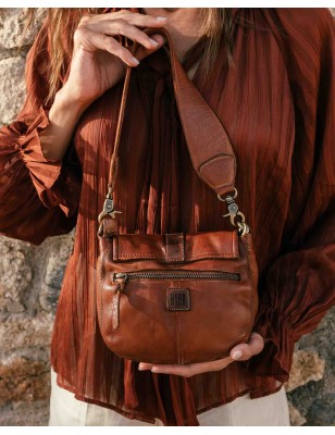Bolso de hombro de piel Clint Cuero | BIBA Shops