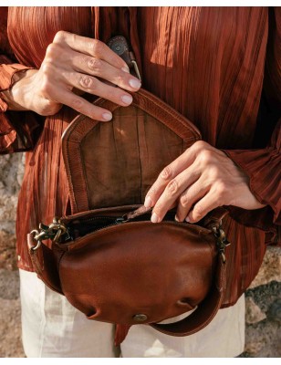 Bolso de hombro de piel Clint Cuero | BIBA Shops