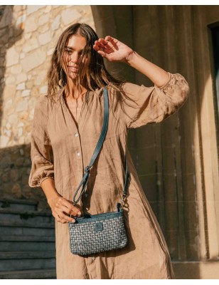 Leather cross bag Kansas Blink Blue | BIBA Shops