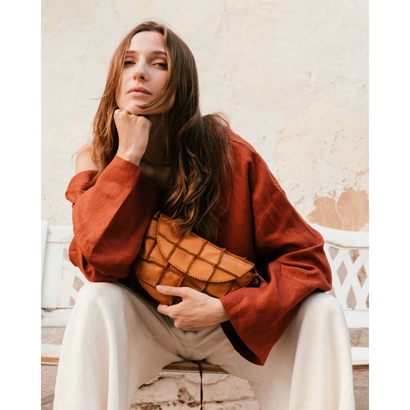 Leather cross bag Oley Black | BIBA Shops