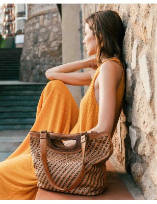 Leather shoulder bag Stella Black | BIBA Shops