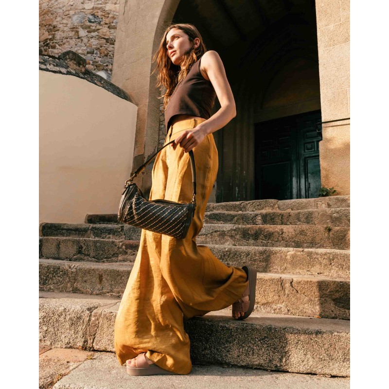 Leather shoulder bag BIBA Stella