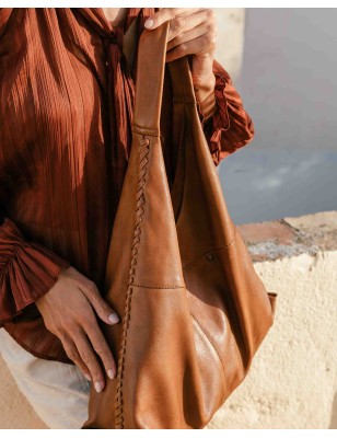 Leather shoulder bag BIBA Stockton