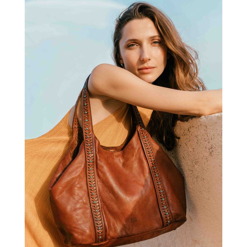 Leather shoulder bag Winkler Tan | BIBA Shops