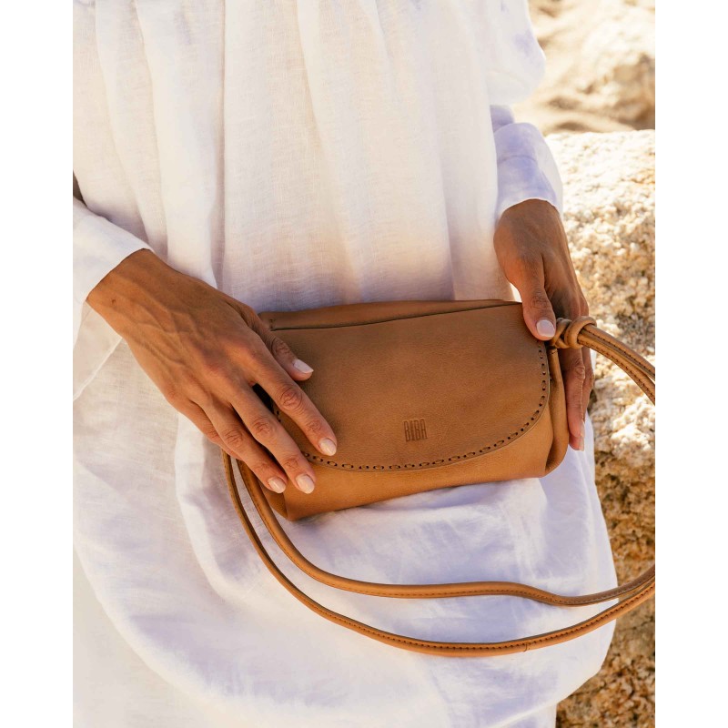 Bandolera de pell Isle Negre | BIBA Shops