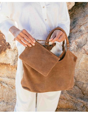 Leather shoulder bag BIBA Latah