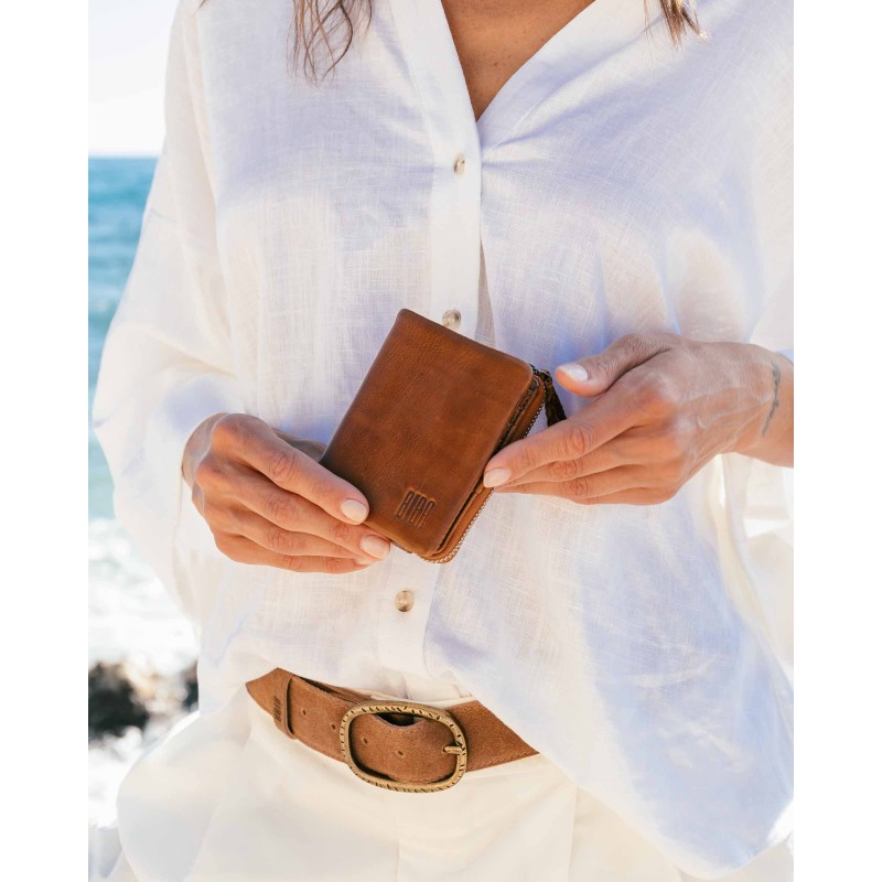 Leather wallet Somerville Tan | BIBA Shops