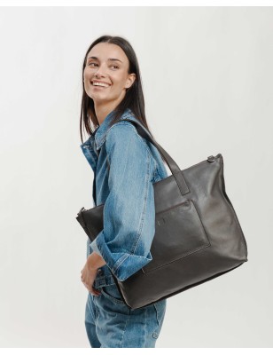 Shopper Sylva Out de pell amb bandolera ajustable | BIBA