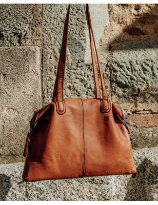 Leather shoulder bag BIBA Hooper