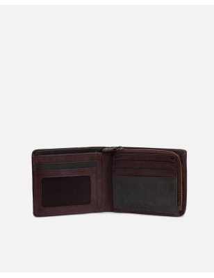 Billetero de piel Michigan Marron Oscuro | BIBA Shops