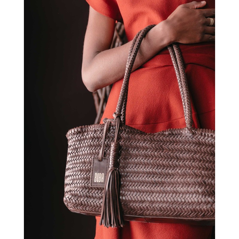 Leather shoulder bag BIBA Perkins