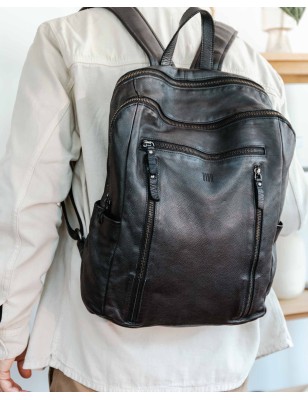 Leather backpack BIBA Greenville