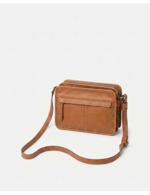 Bandolera de pell Rockwall Negre | BIBA Shops