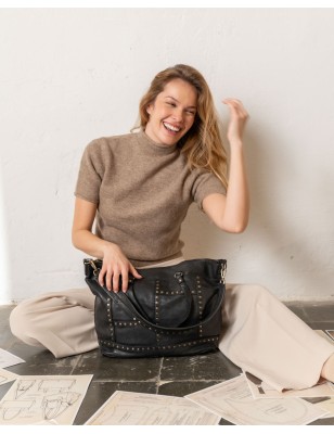 Bolso de hombro BIBA Stowe de piel