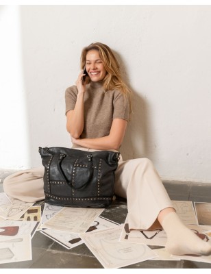 Leather shoulder bag BIBA Stowe
