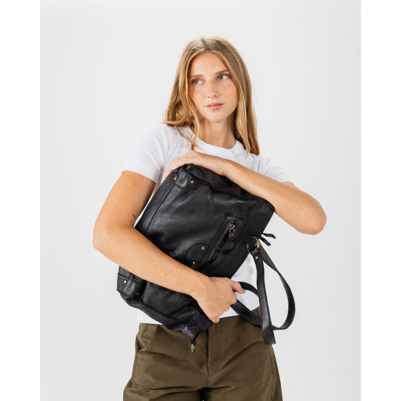 Leather shoulder bag BIBA Alaska