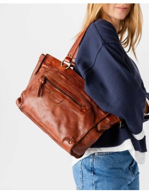 Leather shoulder bag BIBA Alaska