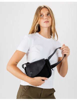 Leather cross bag Blunt Dark Brown | BIBA Shops
