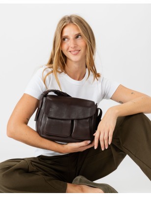 Leather shoulder bag BIBA Blunt