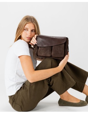 Leather shoulder bag BIBA Blunt