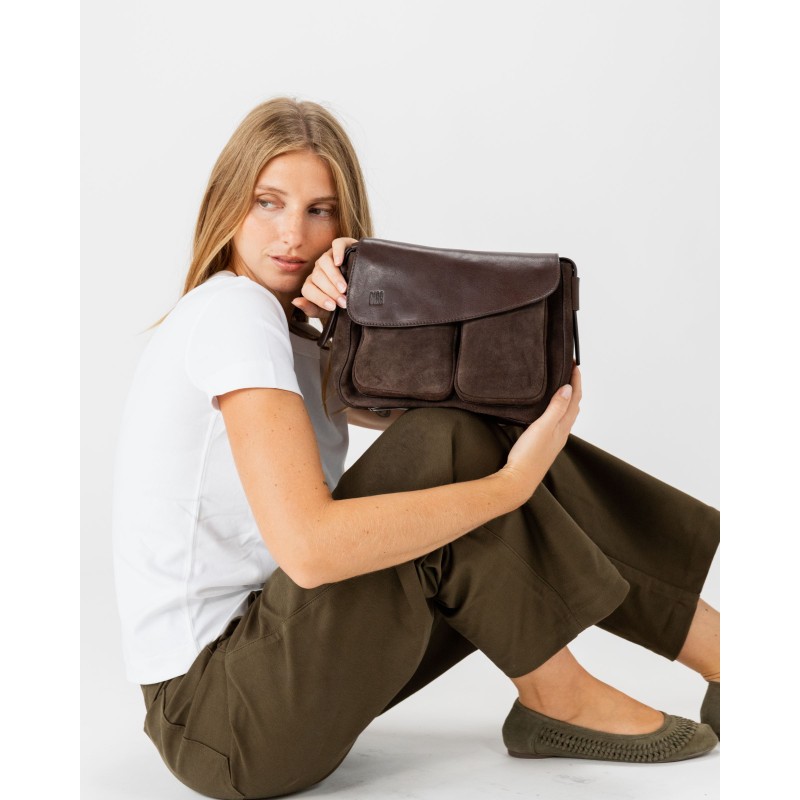 Leather shoulder bag BIBA Blunt