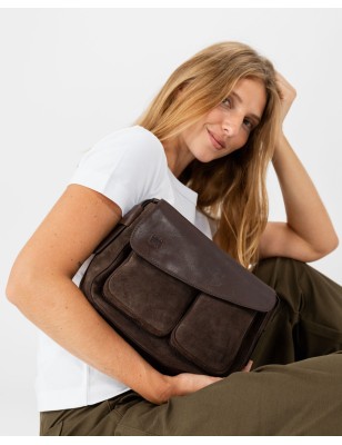 Leather shoulder bag BIBA Blunt