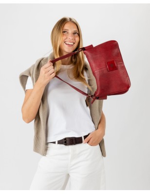 Leather shoulder bag BIBA Boston
