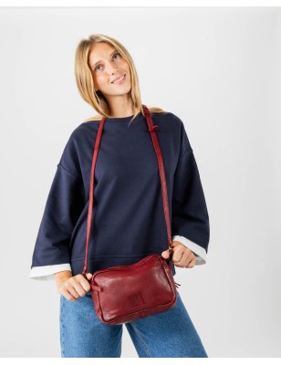 Leather cross bag BIBA Boston