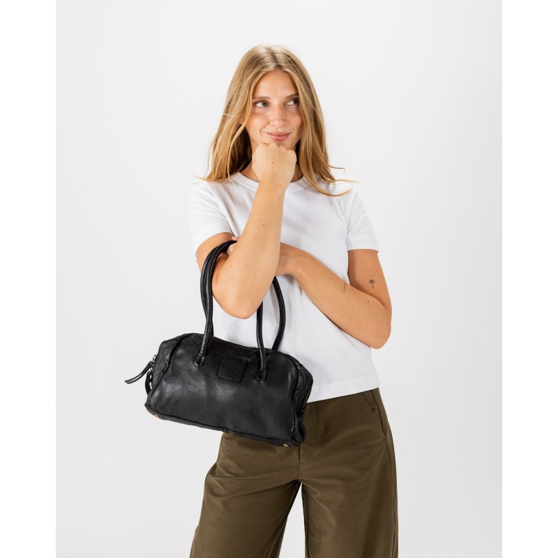 Leather shoulder bag BIBA Boston