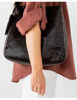 Leather shoulder bag BIBA Genola