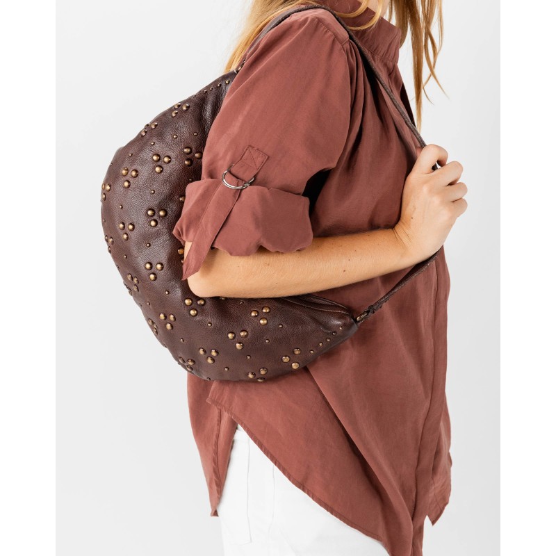Leather shoulder bag BIBA Hill