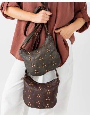 Leather shoulder bag BIBA Hill