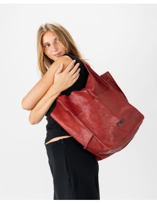 Leather shoulder bag BIBA Homer