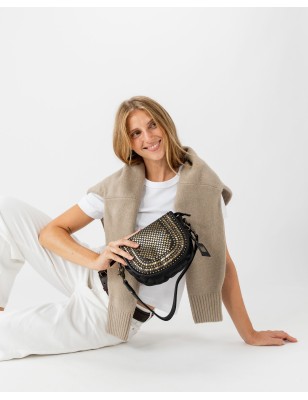 Lovington Leather Crossbody Bag with Stud Details | BIBA