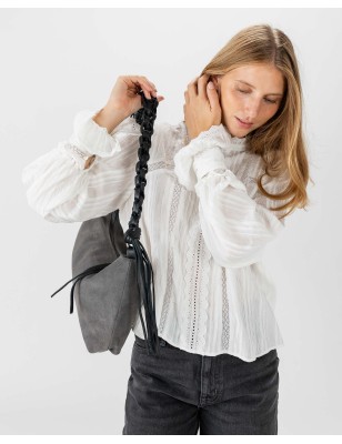 Leather shoulder bag BIBA Valmy