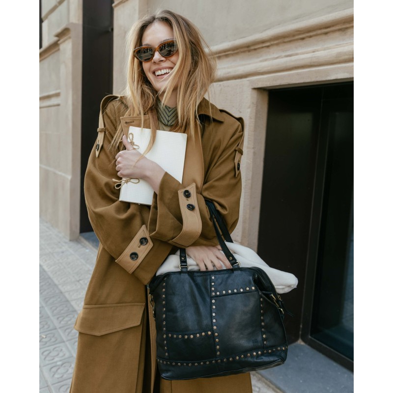 Bolso de hombro BIBA Stowe de piel