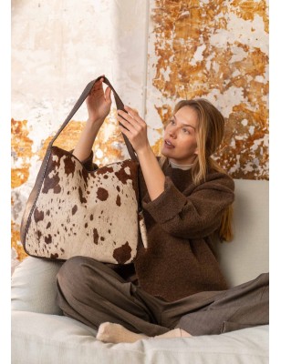 Leather shoulder bag BIBA Genola