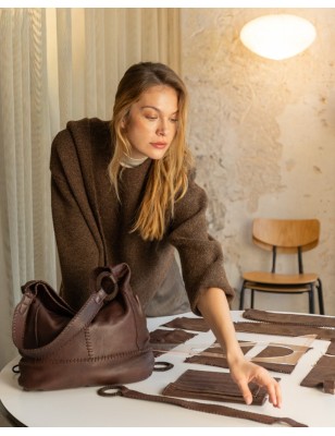 Leather shoulder bag BIBA Hanna