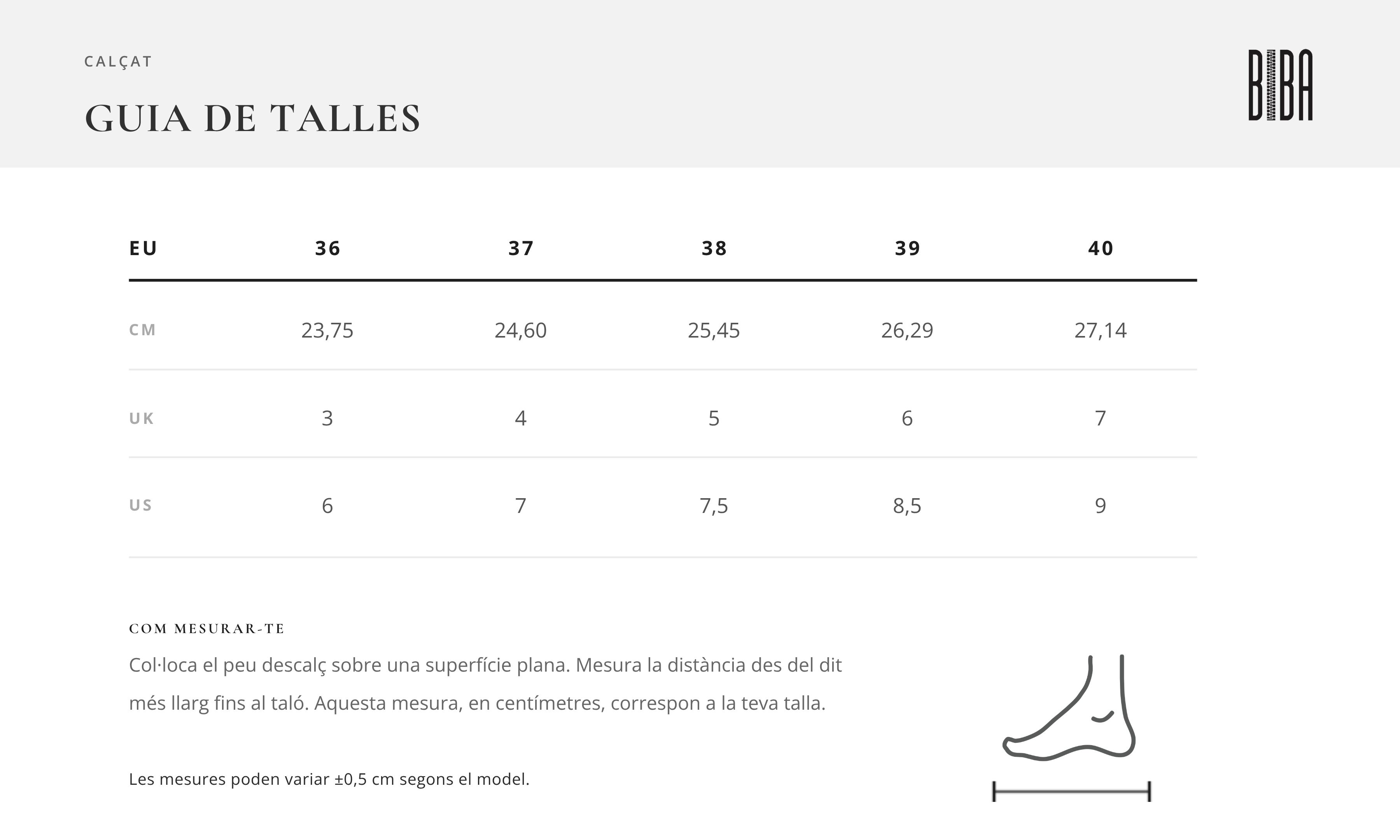 Guia de talles